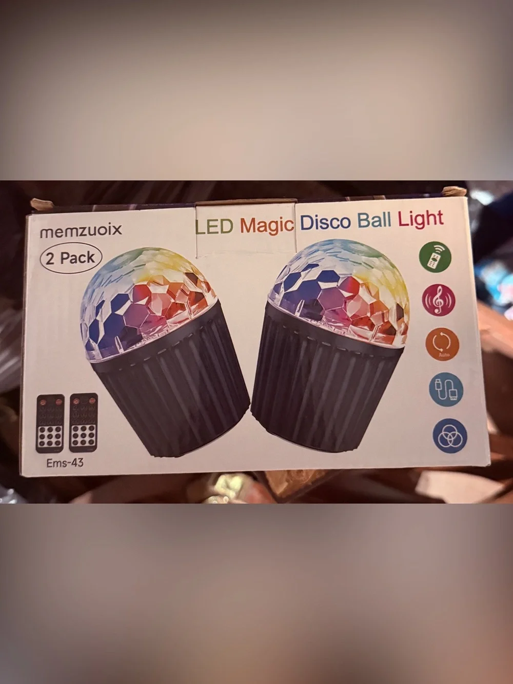 memzuoix LED Magic Disco Ball Light - Multicolor